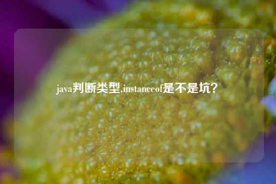 java判断类型,instanceof是不是坑？