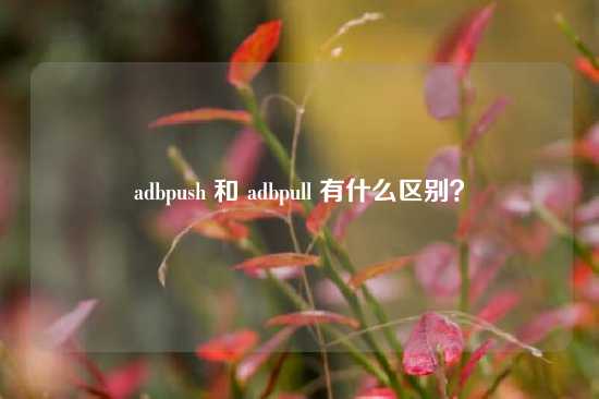 adbpush 和 adbpull 有什么区别？
