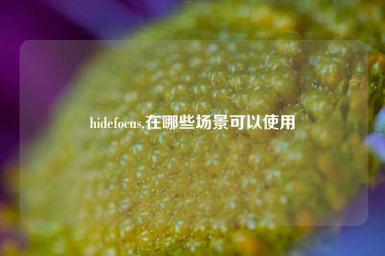 hidefocus,在哪些场景可以使用
