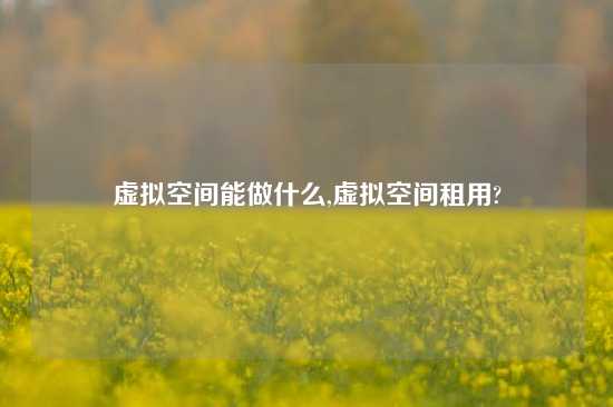 虚拟空间能做什么,虚拟空间租用?