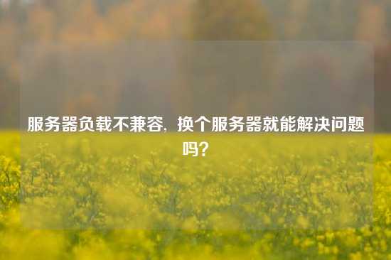 服务器负载不兼容,  换个服务器就能解决问题吗？