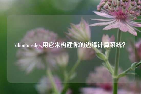 ubuntu edge,用它来构建你的边缘计算系统？