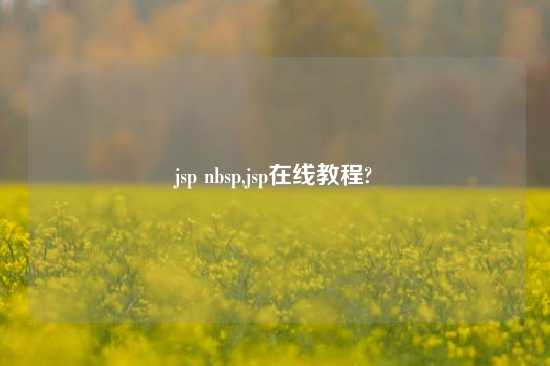 jsp nbsp,jsp在线教程?