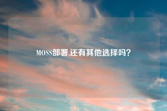 MOSS部署,还有其他选择吗？