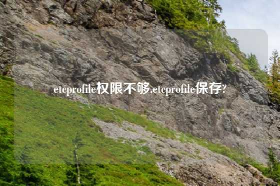 etcprofile权限不够,etcprofile保存?