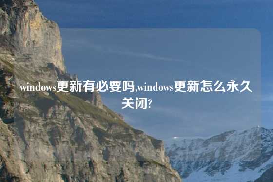 windows更新有必要吗,windows更新怎么永久关闭?