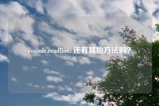 console.readline, 还有其他方法吗？