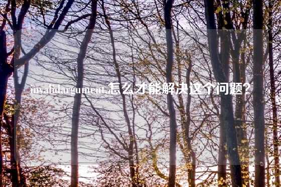 invalidargument,怎么才能解决这个问题？