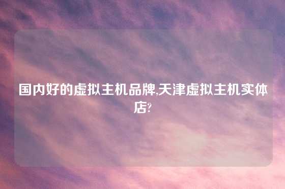国内好的虚拟主机品牌,天津虚拟主机实体店?
