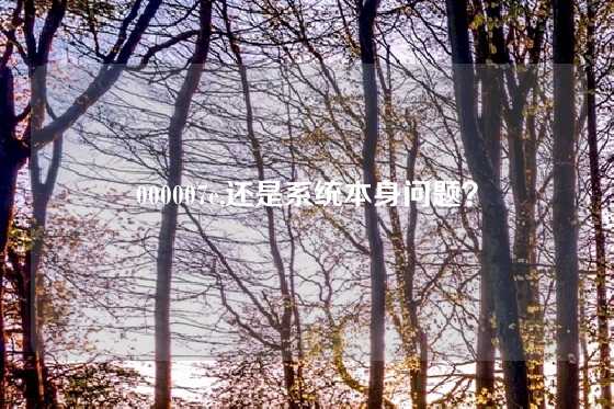 000007e,还是系统本身问题？