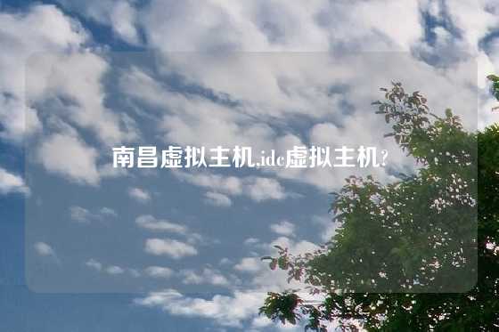 南昌虚拟主机,idc虚拟主机?