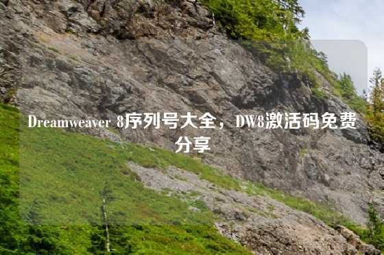 Dreamweaver 8序列号大全，DW8激活码免费分享