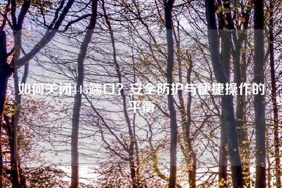 如何关闭445端口？安全防护与便捷操作的平衡