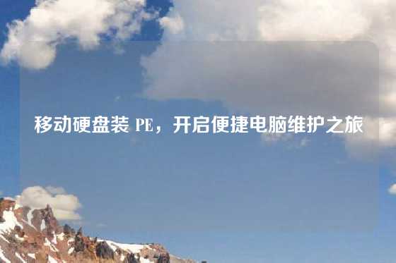 移动硬盘装 PE，开启便捷电脑维护之旅