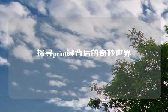 探寻print键背后的奇妙世界