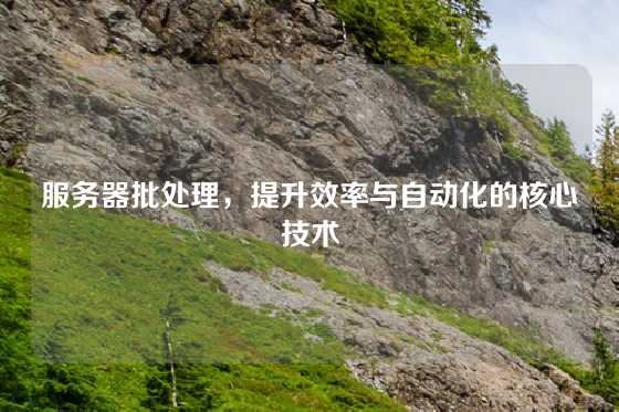 服务器批处理，提升效率与自动化的核心技术