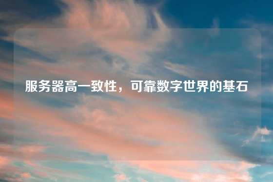 服务器高一致性，可靠数字世界的基石