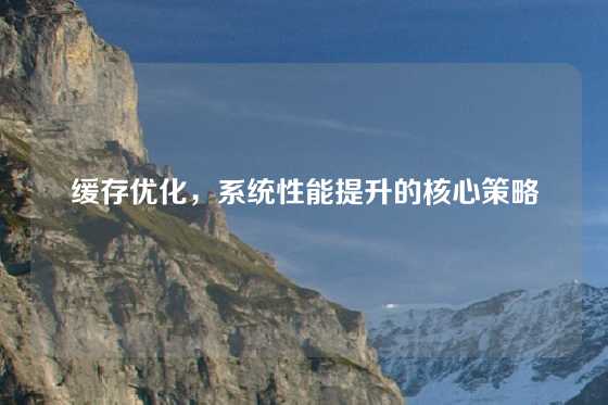缓存优化，系统性能提升的核心策略