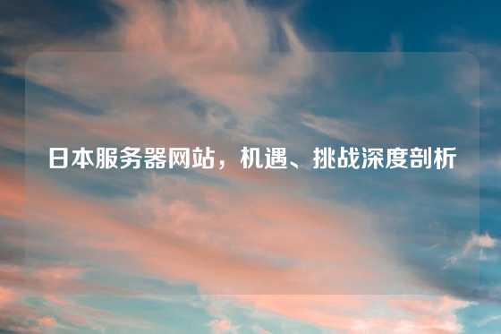 日本服务器网站，机遇、挑战深度剖析